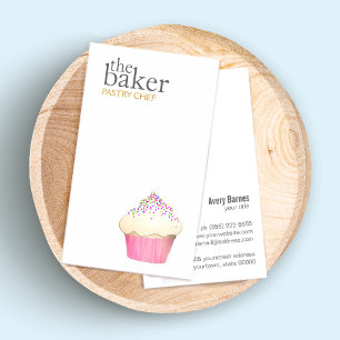 Cupcake Catering Pastry Chef Baking Visitekaartje