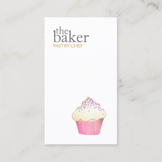 Cupcake Catering Pastry Chef Baking Visitekaartje (Voorkant)