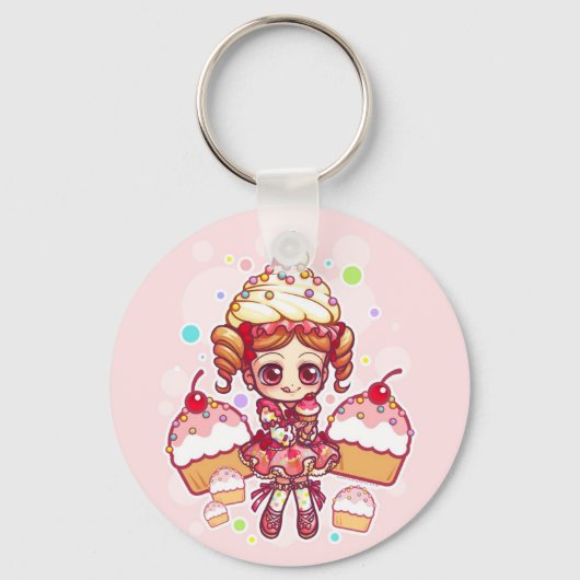 Cupcake-chan-Sleutelhanger Sleutelhanger (Voorkant)
