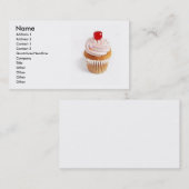 Cupcake Cherry Visitekaartje (Voorkant / Achterkant)