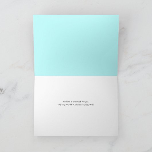 Cupcake Choir op Blue Birthday Kaart (Binnen)