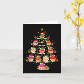 Cupcake Christmas Tree Lights Funny Fast Food Cupc Kaart (Gele Bloem)