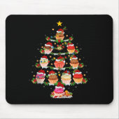 Cupcake Christmas Tree Lights Funny Fast Food Cupc Muismat (Voorkant)