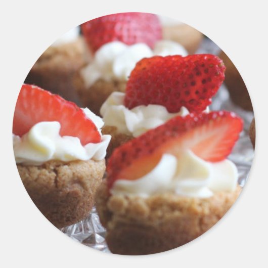 Cupcake Classic Round Sticker (Voorkant)