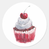 Cupcake Classic Round Sticker (Voorkant)
