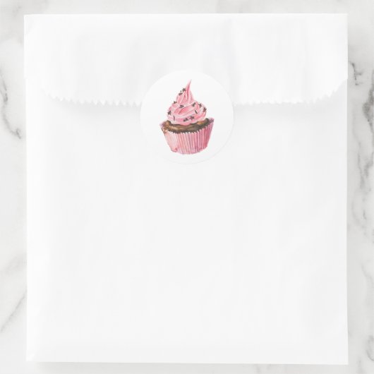 Cupcake Classic Round Sticker (Tas)