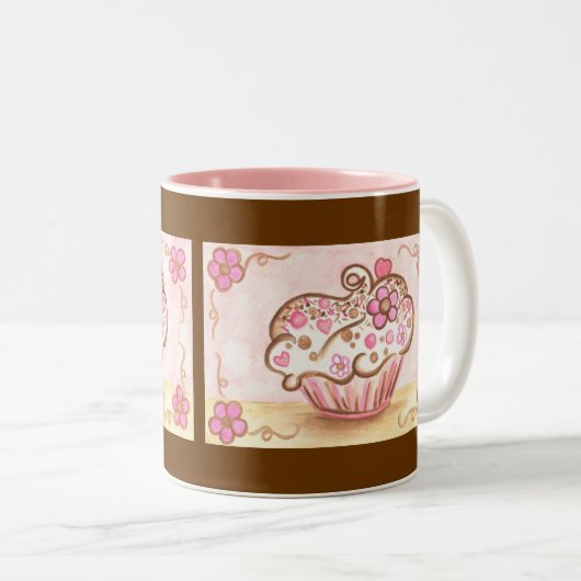 Cupcake Coffee Mok Verjaardagscadeau (Voorkant rechts)