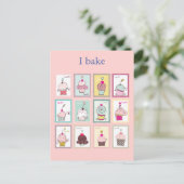 Cupcake Collage Sweet Bake Desserts Aangepast Briefkaart (Staand voorkant)