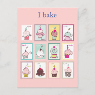 Cupcake Collage Sweet Bake Desserts Aangepast Briefkaart