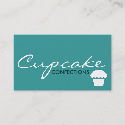 CUPCAKE-confecties (aanpasbare kleuren) Visitekaartje (Voorkant)