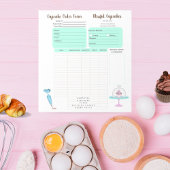 Cupcake Cookie Bakery Order Form Notitieblok