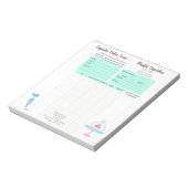 Cupcake Cookie Bakery Order Form Notitieblok (Linkerzijde)