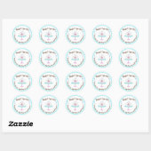 Cupcake Cookie Bakkerij Bedankt voor uw steun Ronde Sticker (Vel)