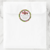 Cupcake Cookie Cake Pop Raspberry Bakery Box Ronde Sticker (Tas)