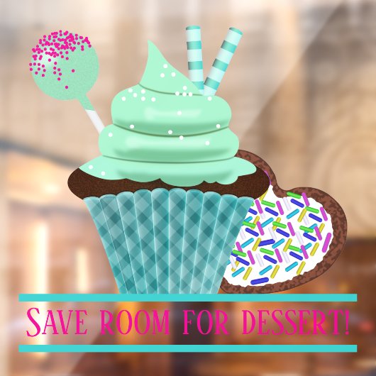 Cupcake & Cookie Raamsticker (Vel 2)