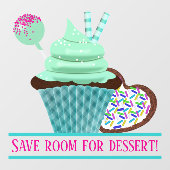 Cupcake & Cookie Raamsticker (Vel)