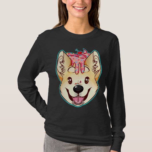 Cupcake Corgi T-shirt (Voorkant)