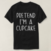 Cupcake Costume Halloween Lazy Easy T-shirt (Design voorkant)