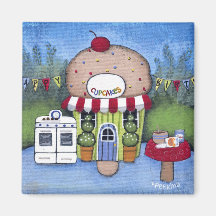 Cupcake Cottage Magnet
