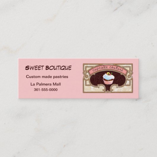 Cupcake Couture Pink Visitekaartje Logo (Voorkant)