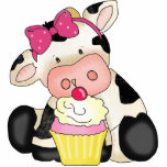 Cupcake Cow Sculpture Staand Fotobeeldje<br><div class="desc">ontwerp van Cheryl Seslar op www.digiwebstudio.com</div>