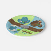 Cupcake Cowboy Baby Jongensdouche 7" Papier Bord (Gekanteld)