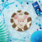 Cupcake Cowgirl Baby Girl Shower 7-inch Bord papie (Feest)