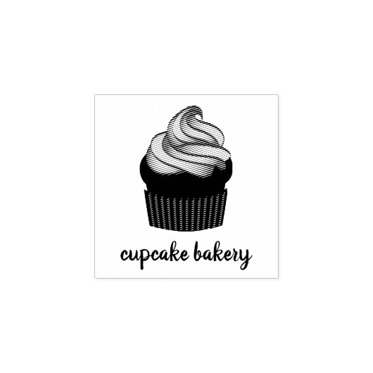 Cupcake Cream Bakery Rubberstempel (Afrduk)
