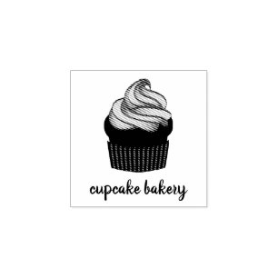 Cupcake Cream Bakkerij Rubberstempel