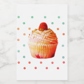 Cupcake Custom Food Container Label Voedselcontainer Etiket (Enkel label)
