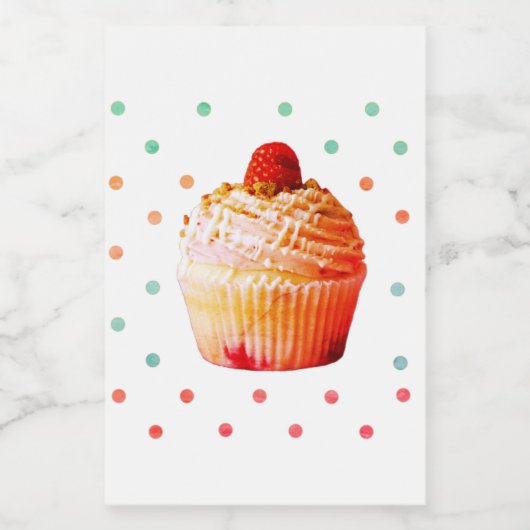 Cupcake Custom Food Container Label Voedselcontainer Etiket (Enkel label)