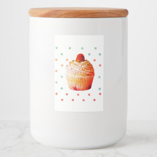 Cupcake Custom Food Container Label Voedselcontainer Etiket