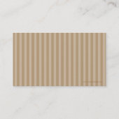 Cupcake Custom Logo, Soft Mocha Stripes Visitekaartje (Achterkant)