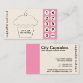 cupcake cut out punkkaart klantenkaartje (Voorkant / Achterkant)
