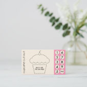 cupcake cut out punkkaart klantenkaartje (Staand voorkant)