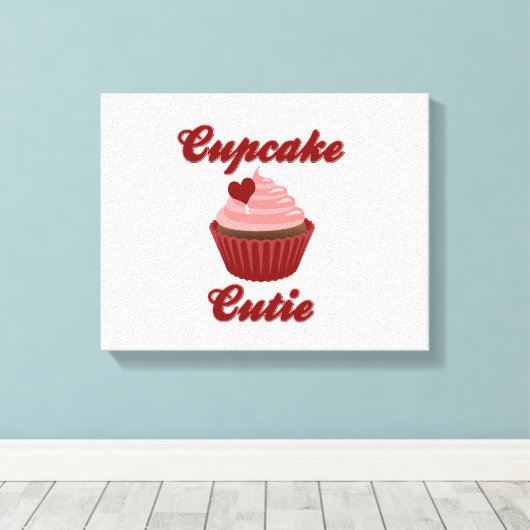 Cupcake Cutie Canvas Afdruk (Insitu (Houten vloer))