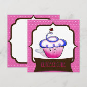 Cupcake Cutie Notecards Notitiekaartje (Voorkant / Achterkant)