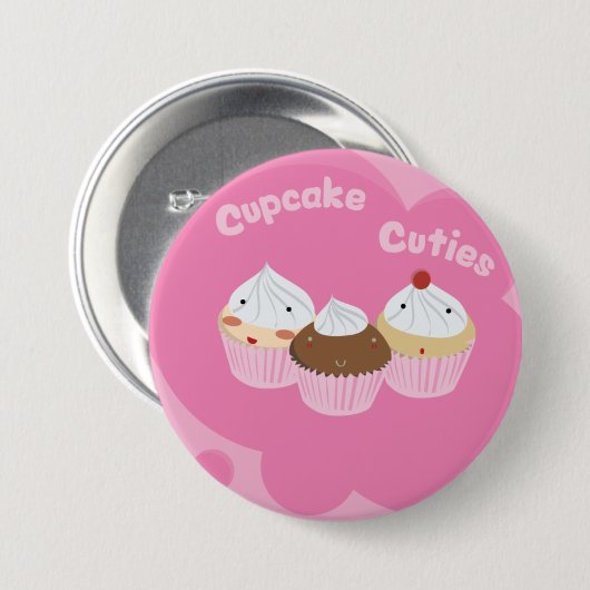 Cupcake Cuties! Ronde Button 7,6 Cm (Voorkant /achterkant)