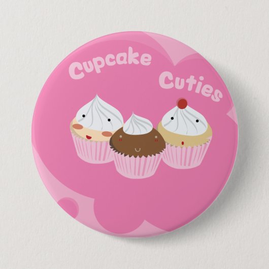 Cupcake Cuties! Ronde Button 7,6 Cm (Voorkant)