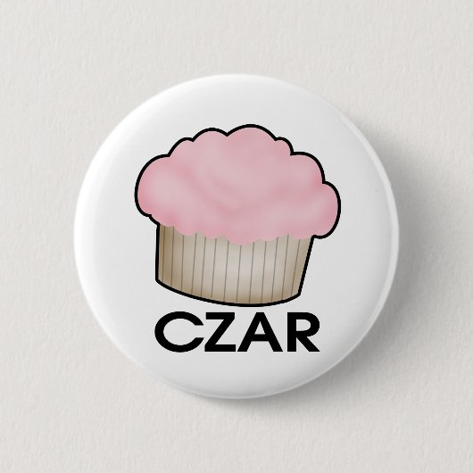 Cupcake Czar Ronde Button 5,7 Cm (Voorkant)