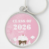 Cupcake Damask Class of 2011 Sleutelhanger Tossing (Voorkant)