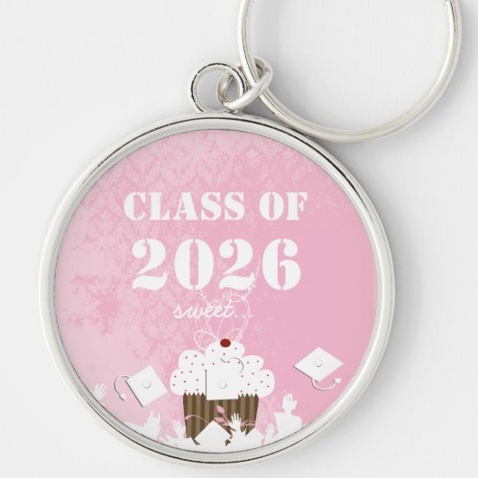 Cupcake Damask Class of 2011 Sleutelhanger Tossing (Voorkant)