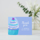 Cupcake Dank je Baby Sprinkle Baby shower Briefkaart (Staand voorkant)