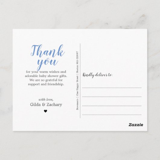 Cupcake Dank je Baby Sprinkle Baby shower Briefkaart (Achterkant)