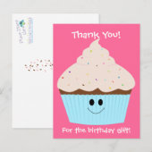 Cupcake Dank je Briefkaart (Voorkant / Achterkant)