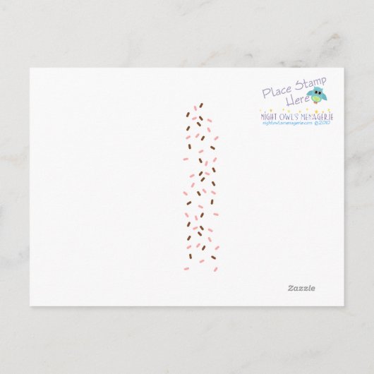 Cupcake Dank je Briefkaart (Achterkant)