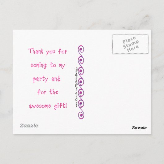 Cupcake Dank je Briefkaart (Achterkant)