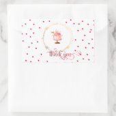 ★ Cupcake dank u Rechthoekige Sticker (Tas)