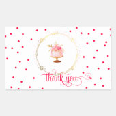 ★ Cupcake dank u Rechthoekige Sticker (Voorkant)
