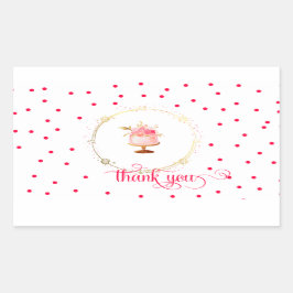 ★ Cupcake dank u Rechthoekige Sticker